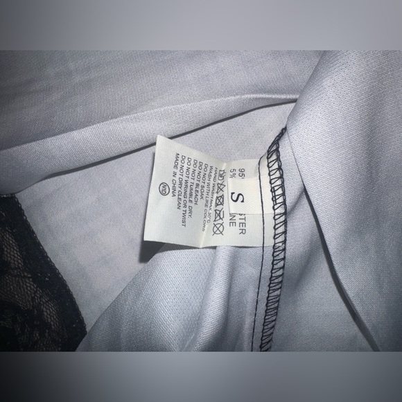 Pink & black plaid mini shirt with lacy ruffle trim S - Picture 6 of 7